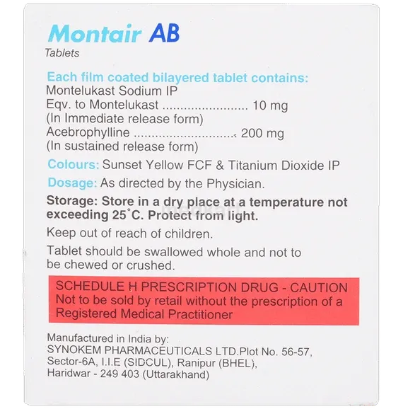 montair ab tablet 10's